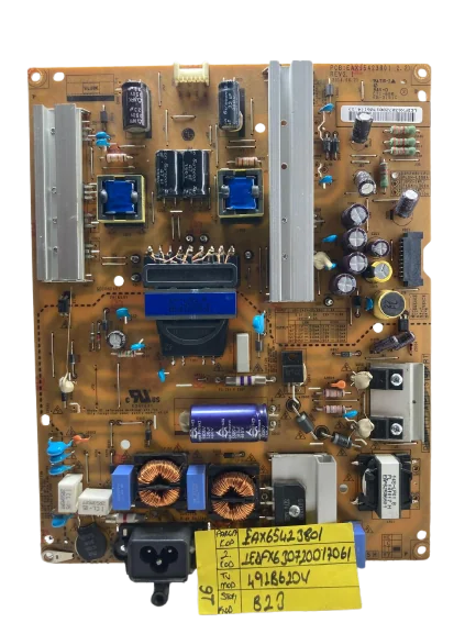 EAX65423801-2.237173_nobg EAX65423801 (2.2) LG 49LB620V-ZA Power Board REV2.1, EAY63072001 Besleme Kartı , - Görsel 1